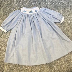Royal Child Smocked blue Tea dress 18m